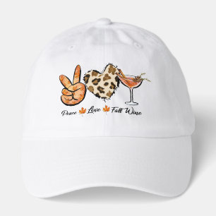 Peace Love Fall Wine – Autumn Wine Lover Hat