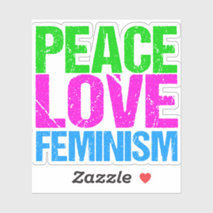 Peace Love Feminism Sticker