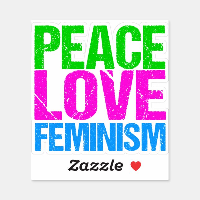 Peace Love Feminism Sticker (Sheet)