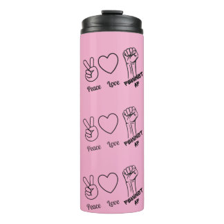 Peace, Love, Feminist AF - water bottle