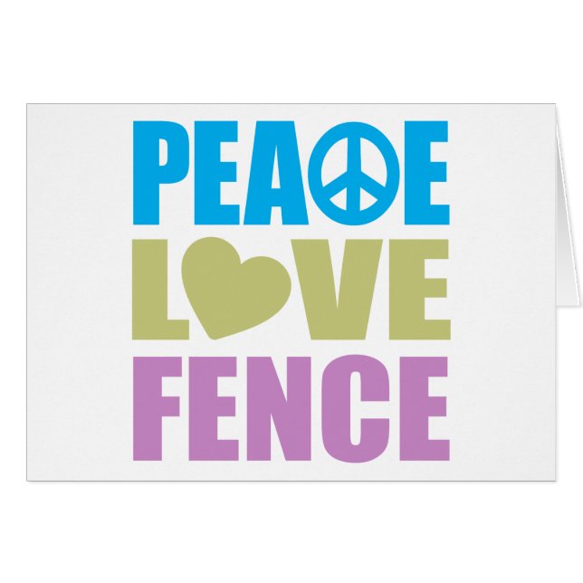 Peace Love Fence Cards (Front Horizontal)