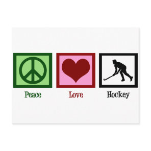 Peace Love Field Hockey Postcard