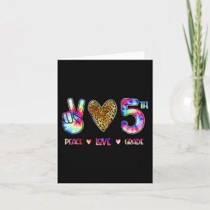 Peace Love Fifth Grade Squad Back To School Gift  Card