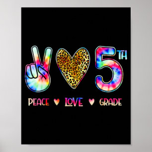 Peace Love Fifth Grade Squad Back To School Gift Poster