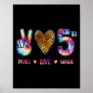 Peace Love Fifth Grade Squad Back To School Gift  Poster