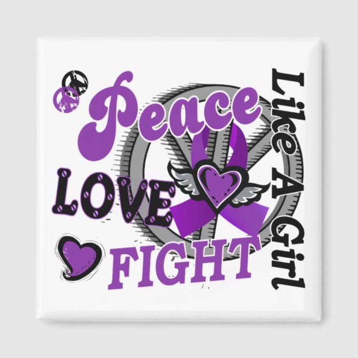 Peace Love Fight Like A Girl 2 Chiari Malformation Magnets