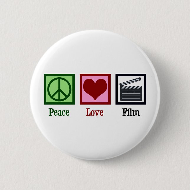 Peace Love Film Button (Front)