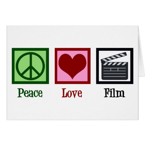 Peace Love Film Clapperboard Director Holiday Card