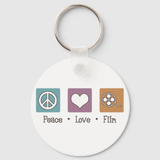 Peace Love Film Keychain