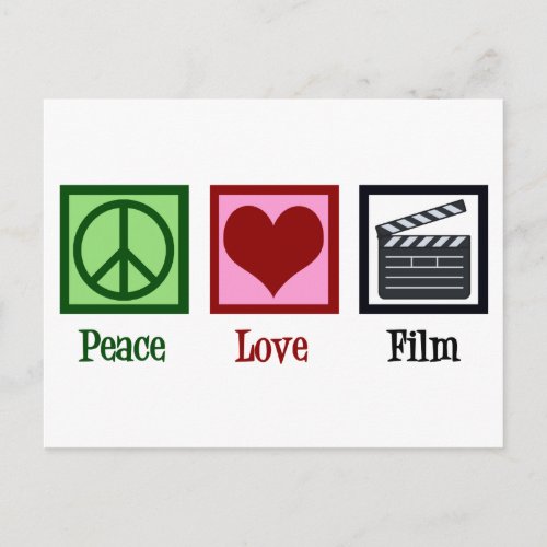 Peace Love Film Postcard