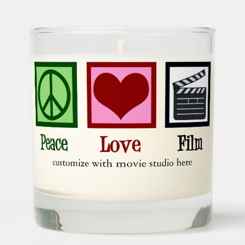 Peace Love Film Studio Custom Production Company Scented Candle