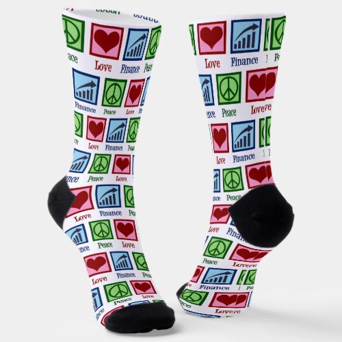 Peace Love Finance Christmas Financial Advisor Socks