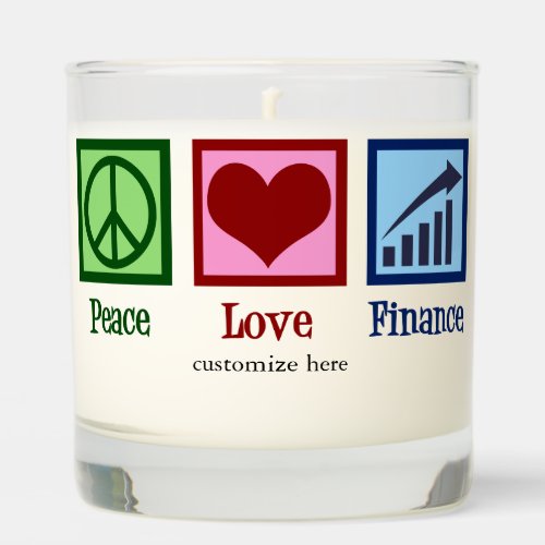 Peace Love Finance Custom Bank Scented Candle