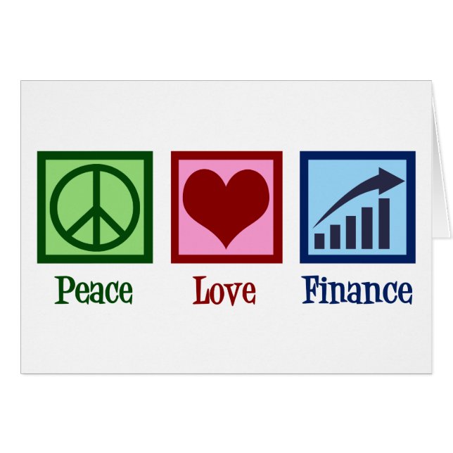 Peace Love Finance Financial Advisor Holiday Card (Front Horizontal)