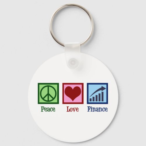 Peace Love Finance Keychain