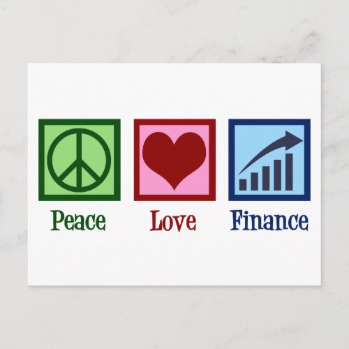 Peace Love Finance Postcard