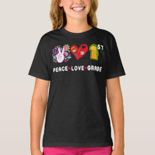 Peace Love First Grade Squad Back to School 1st  T-Shirt