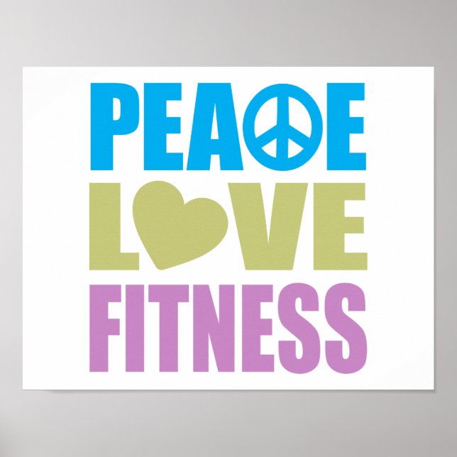 Peace Love Fitness Poster (Front)