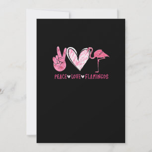 Peace Love Flamingo Flamingo Lover Holiday Card