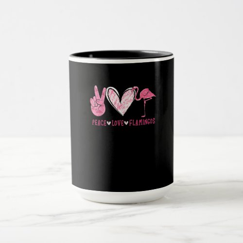 Peace Love Flamingo  Flamingo Lover Mug