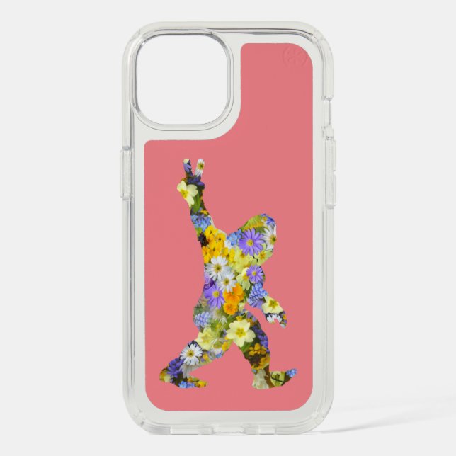 Peace Love  Floral Bigfoot   Speck iPhone Case (Front)