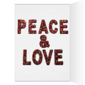 Peace & Love Flower Christmas Holiday Card (Inside (Left))