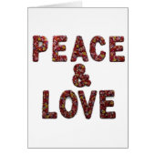Peace & Love Flower Christmas Holiday Card (Front)