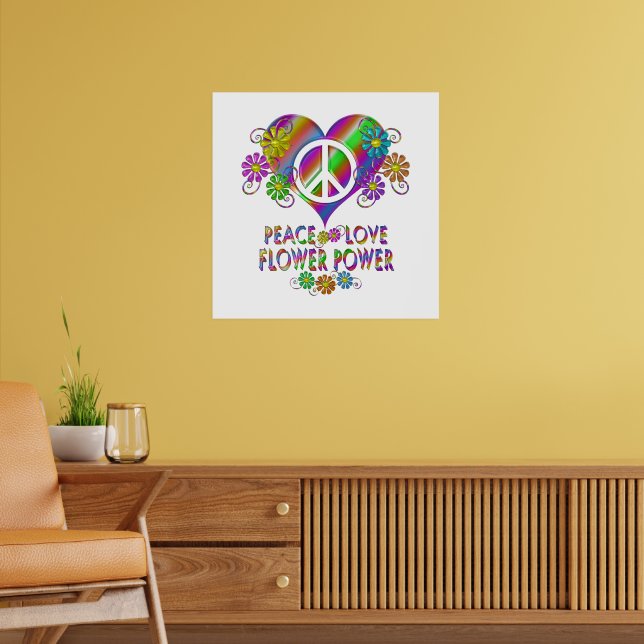 Peace Love Flower Power Poster | Zazzle