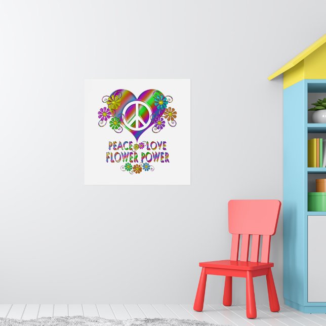 Peace Love Flower Power Poster | Zazzle