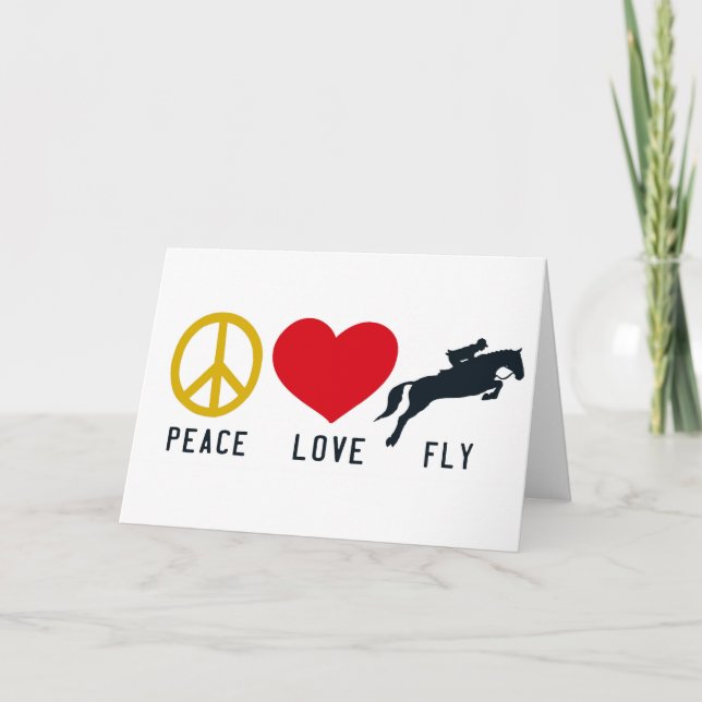 PEACE LOVE FLY Greeting Card (Front)