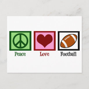 Peace Love Football Postcard