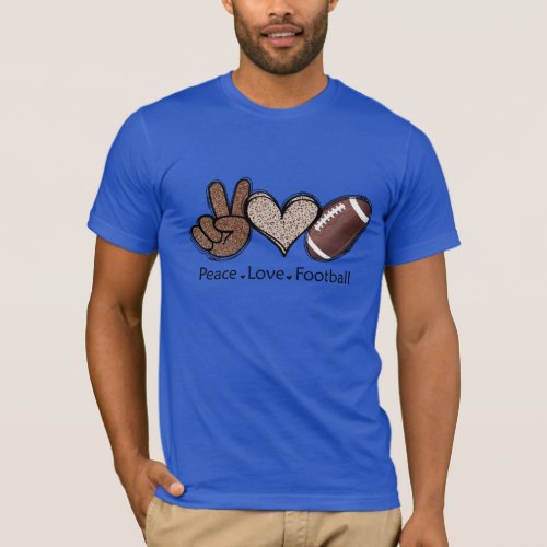 Peace Love Football T_Shirt
