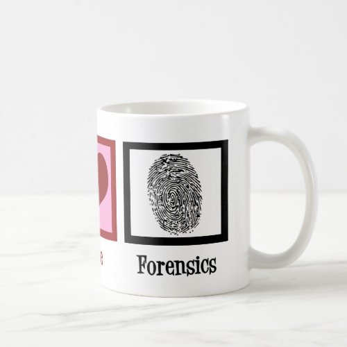 Peace Love Forensics Coffee Mug