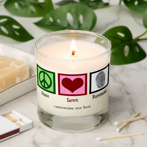 Peace Love Forensics Custom Scented Candle