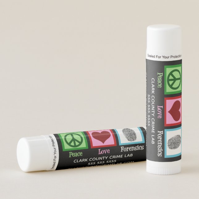 Peace Love Forensics Department Forensic Lab Lip Balm (Front)