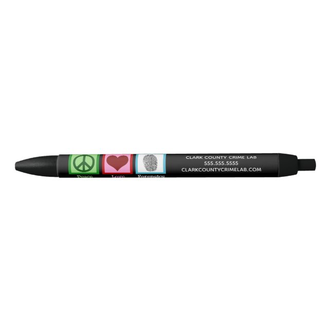 Peace Love Forensics Department Forensic Lab Pen (Front)