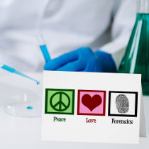 Peace Love Forensics Fingerprint Forensic Lab Card