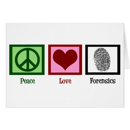 Peace Love Forensics Fingerprint Forensic Lab Card