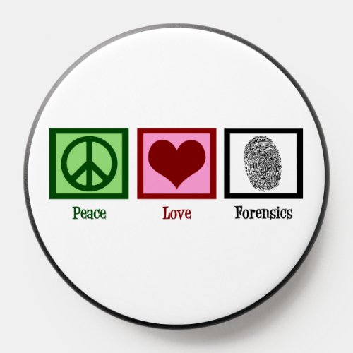 Peace Love Forensics Fingerprint Forensic Lab PopSocket