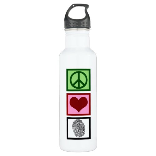 Peace Love Forensics Stainless Steel Water Bottle