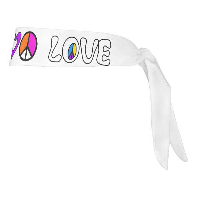Peace & Love Forever Tie Headband (Rotate 90)