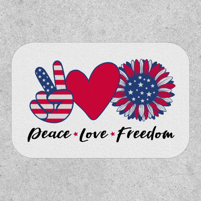 Peace. Love. Freedom.  Patch (Front)