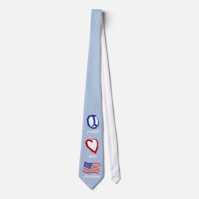 Peace, Love, Freedom Tie (Front)