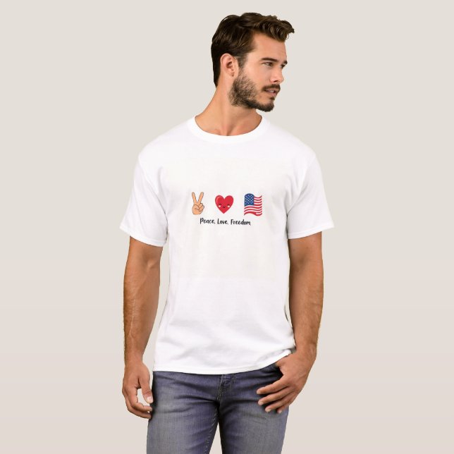 Peace Love Freedom USA Shirt (Front Full)