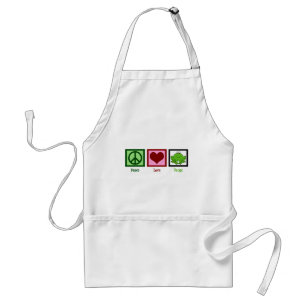 Peace Love Frogs Adult Apron