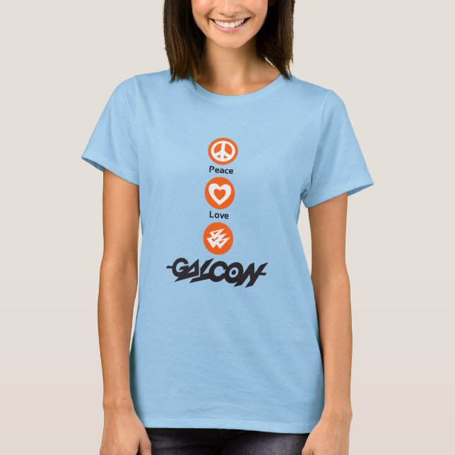 Peace, Love, Galcon T-Shirt (Front)