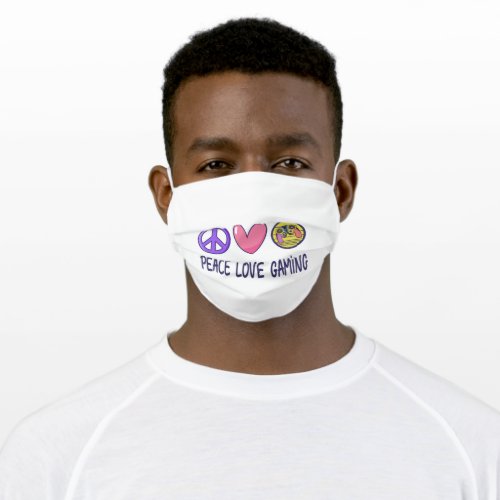 Peace Love Gaming Adult Cloth Face Mask