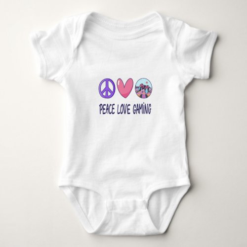 Peace Love Gaming Baby Bodysuit