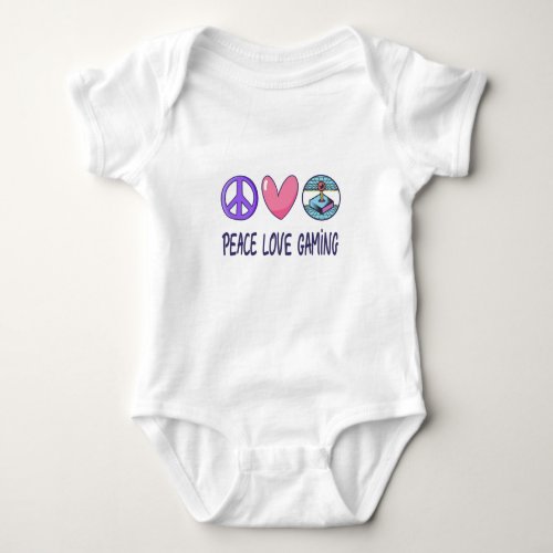 Peace Love Gaming Baby Bodysuit