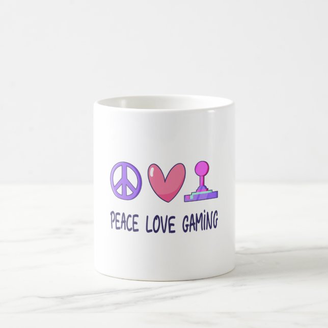 Peace Love Gaming Coffee Mug (Center)